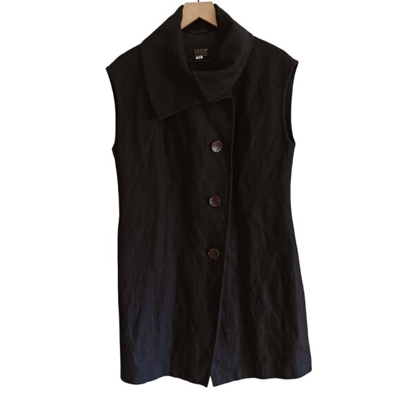 Pauw Amsterdam Black Wool Long Vest L - Picture 2 of 11